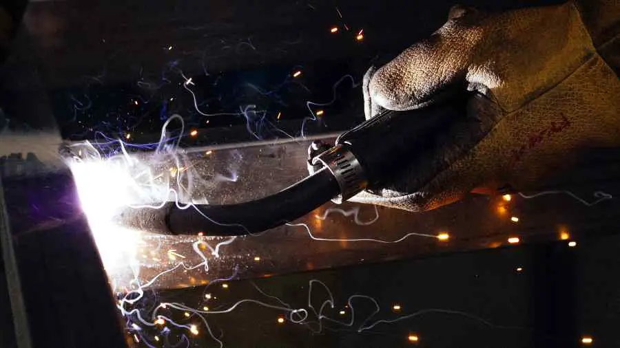 Torch being used for welding